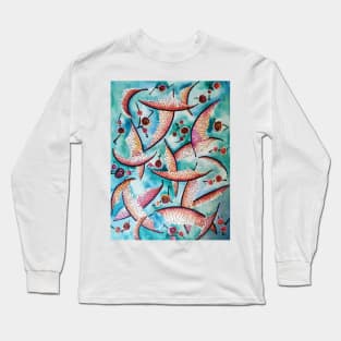 Watercolor Blue Long Sleeve T-Shirt